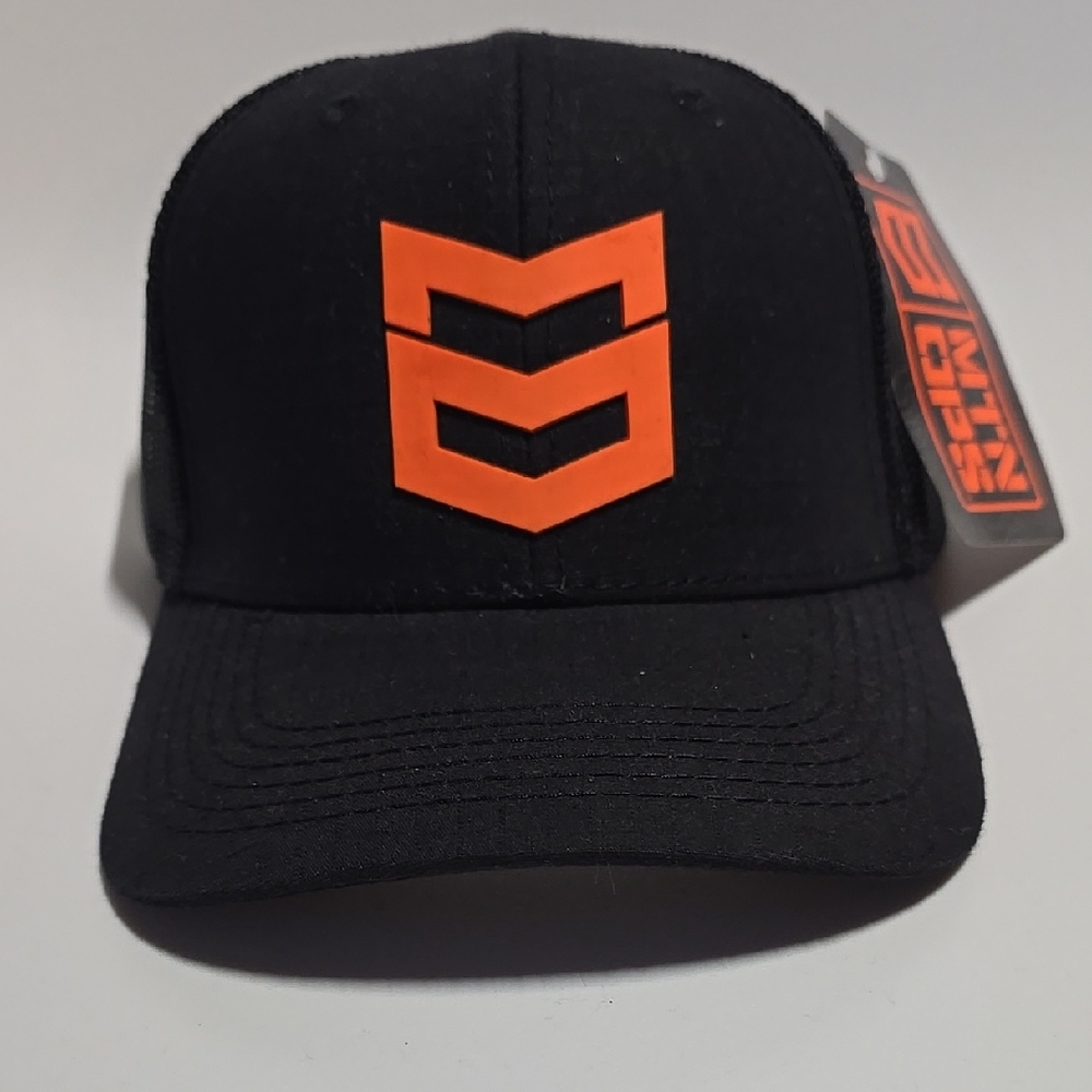 Black Cap with Orange Logo